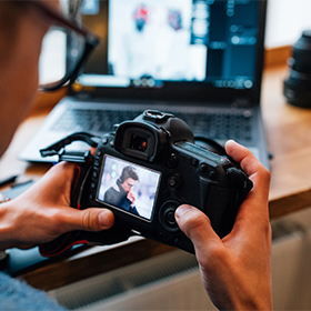 Man holding camera